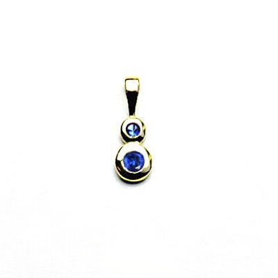 Zlatý přívěsek, žluté zlato, zirkony spinel, P 1122