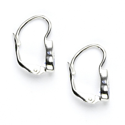 Zlaté náušnice, zirkony spinel, bílé zlato, VE 5 