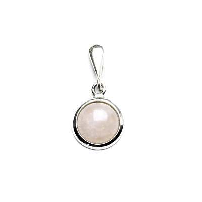 Zlatý přívěsek bílé i žluté zlato , přírodní Růženín 8 mm - P 1503/22