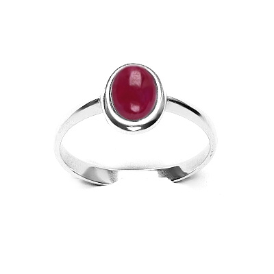 Zlatý prsten, přírodní Rubín AA+ 8x6 mm , bílé i žluté zlato, T 1355