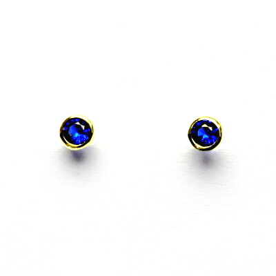Zlaté náušnice, zirkony spinel, žluté zlato, NŠ 1049