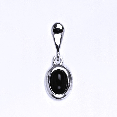 Zlatý přívěsek, bílé i žluté  zlato , přírodní Onyx 6x4 - P 1353