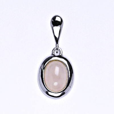 Zlatý přívěsek, přírodní Růženín 8x6 mm , bílé i žluté zlato, P 1355/22