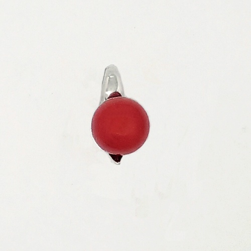 Zlatý přívěšek s přírodním korálem 6,5 mm , bílé i žluté zlato - P 1104