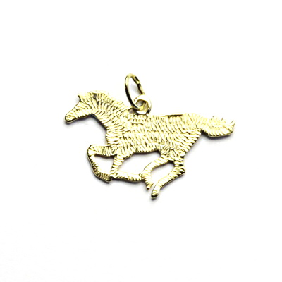Zlatý přívěšek, běžící kůň, P 58 žluté zlato