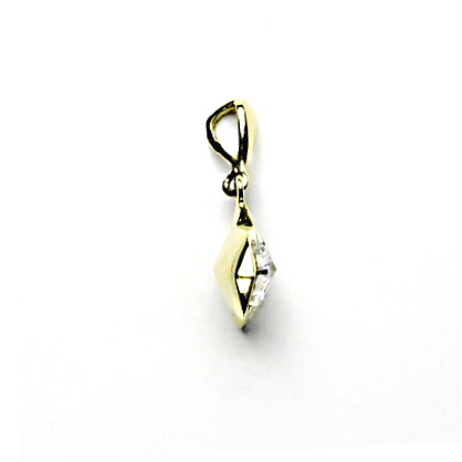Zlatý přívěsek, Swarovski krystal čirý, žluté zlato, P 1325