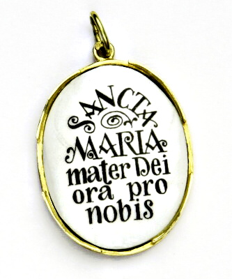 Zlatý přívěsek, žluté zlato,porcelánová Madonka Andílek, andělíček, (A-1), P 158