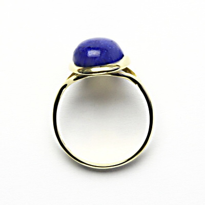 Zlatý prsten, přírodní lapis lazuli, žluté zlato, T 1454