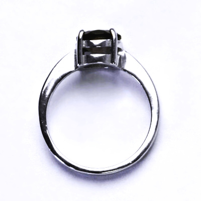 Zlatý prsten, bílé i žluté zlato, přírodní Záhněda 8 mm - T 1357