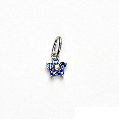 Zlatý přívěsek se Swarovski krystaly, bílé zlato, saphire, přívěšek, P 1391