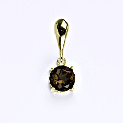 Zlatý přívěšek,přírodní záhněda, žluté zlato 14 ct, váha 1,29 g,P 1252
