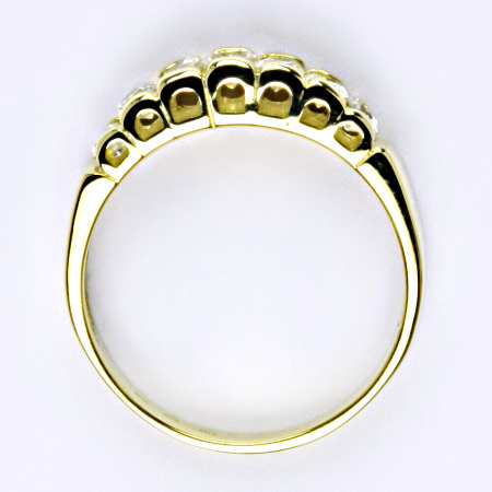 Prsten žluté zlato s čirými zirkony T 1129 v.v