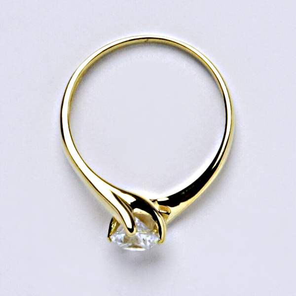 Prsten prsteny žluté zlato zirkon VR 282