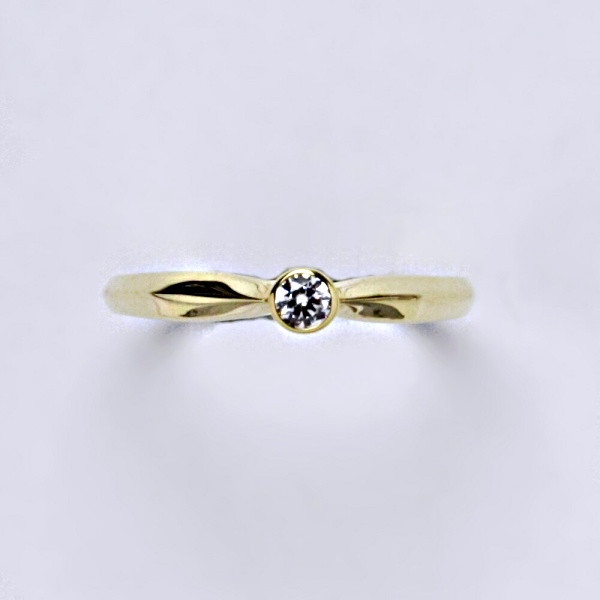 Prsten prsteny žluté zlato zirkon 3