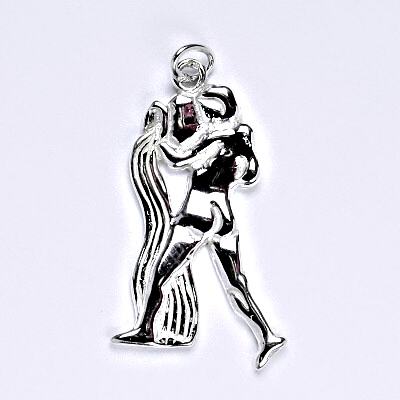 Zlatý přívěsek, znamení zvěrokruhu vodnář, bílé zlato,14 kt, P 941